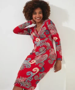 Alicia Wrap Jersey Dress
