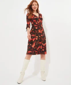Autumn Blooms Jersey Dress