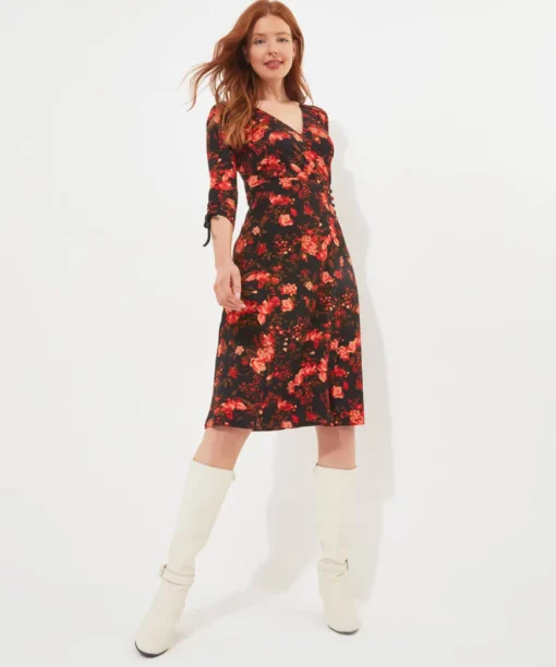 Autumn Blooms Jersey Dress