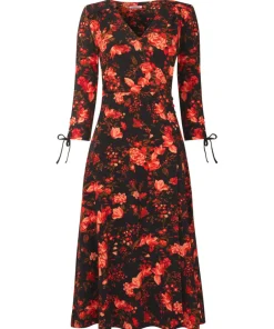 Autumn Blooms Jersey Dress