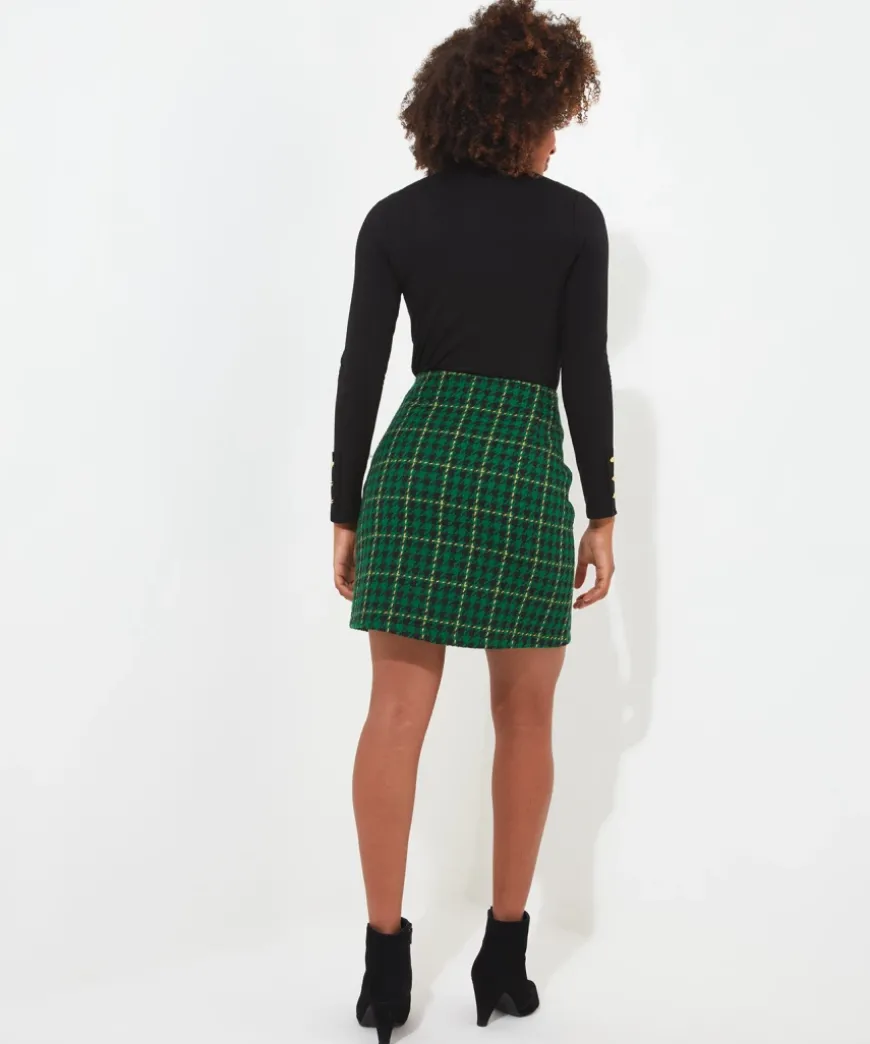 Beautifully Bold Check Skirt