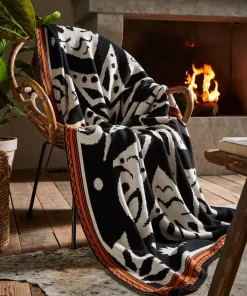 Beautifully Geo Reversible Knitted Throw