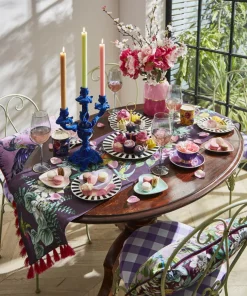Bombay Duck Sophisticated Stripe Tea Plates