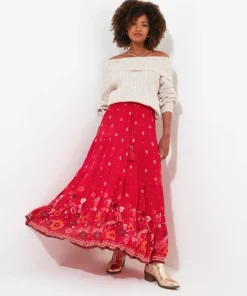Border Print Skirt