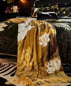 Candescent Cranes Reversible Throw