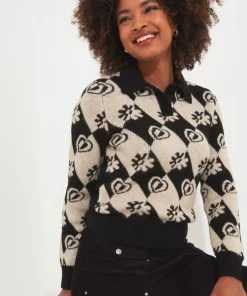 Check Mate Collared Jumper