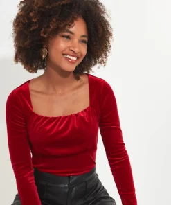 Christa Velour Top