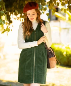 Confident Cord Pinafore Dress
