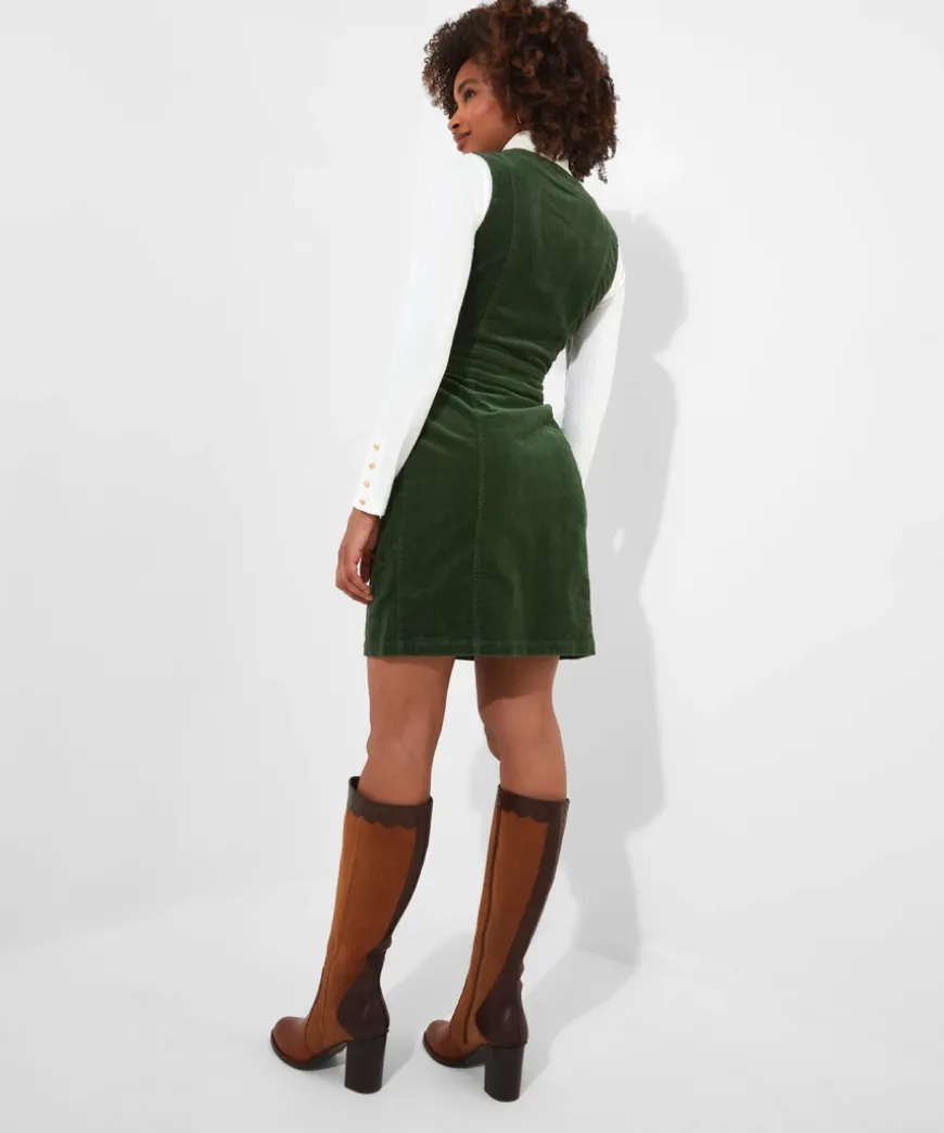 Confident Cord Pinafore Dress