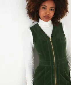 Confident Cord Pinafore Dress