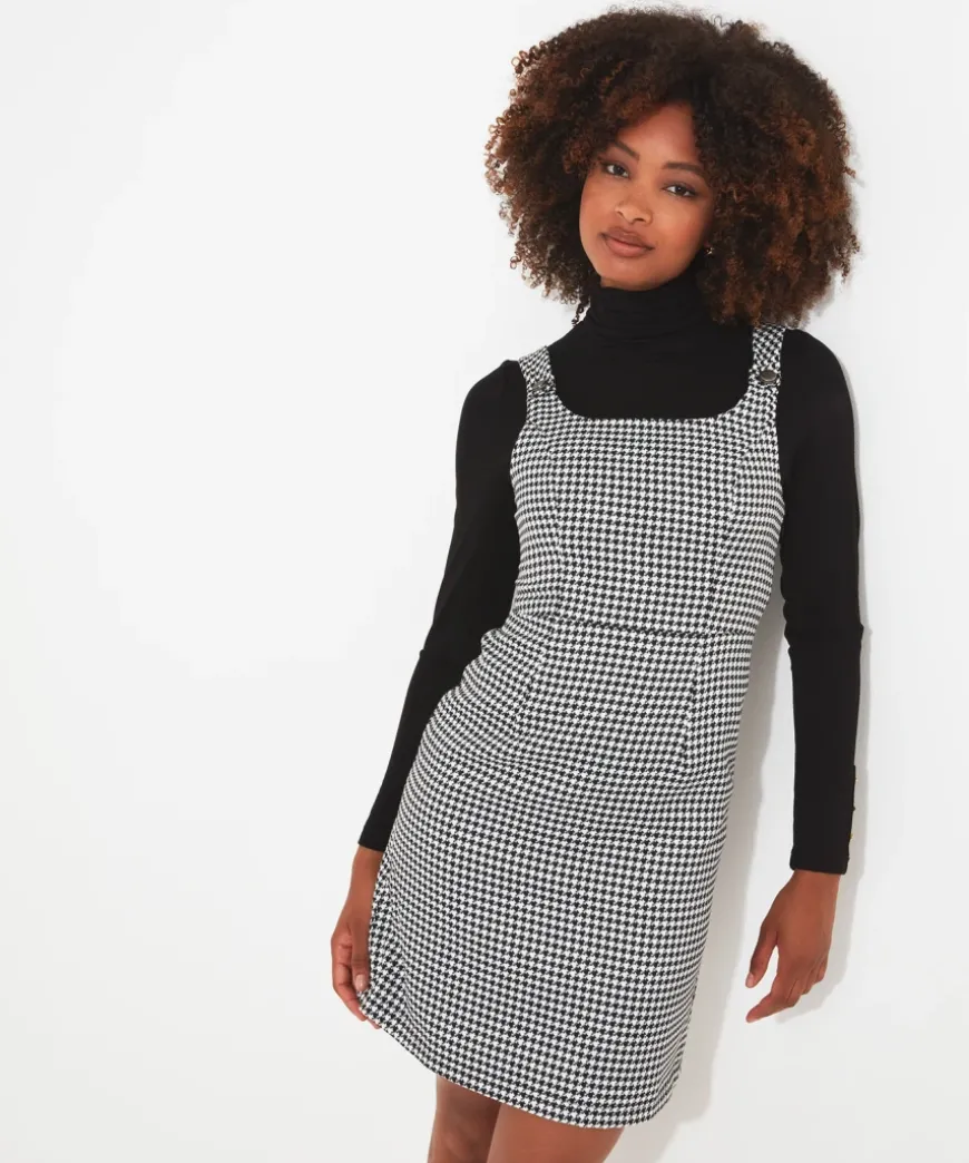Daring Dogtooth Dress