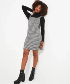 Daring Dogtooth Dress
