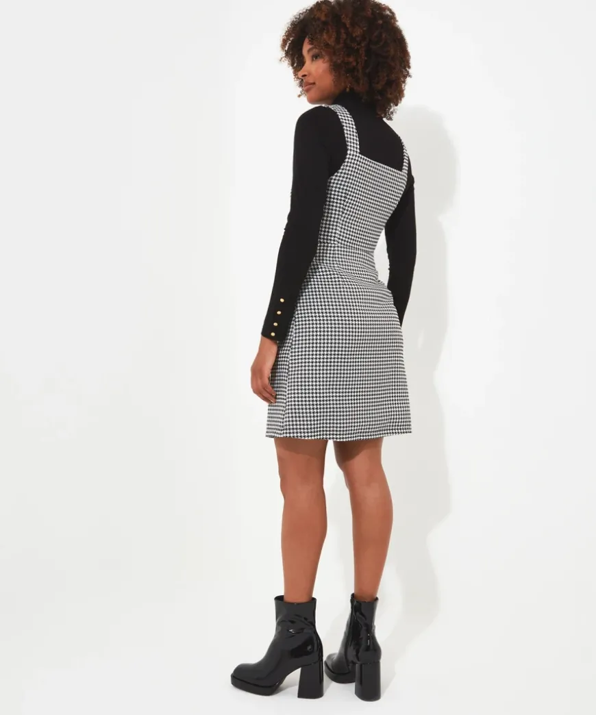 Daring Dogtooth Dress