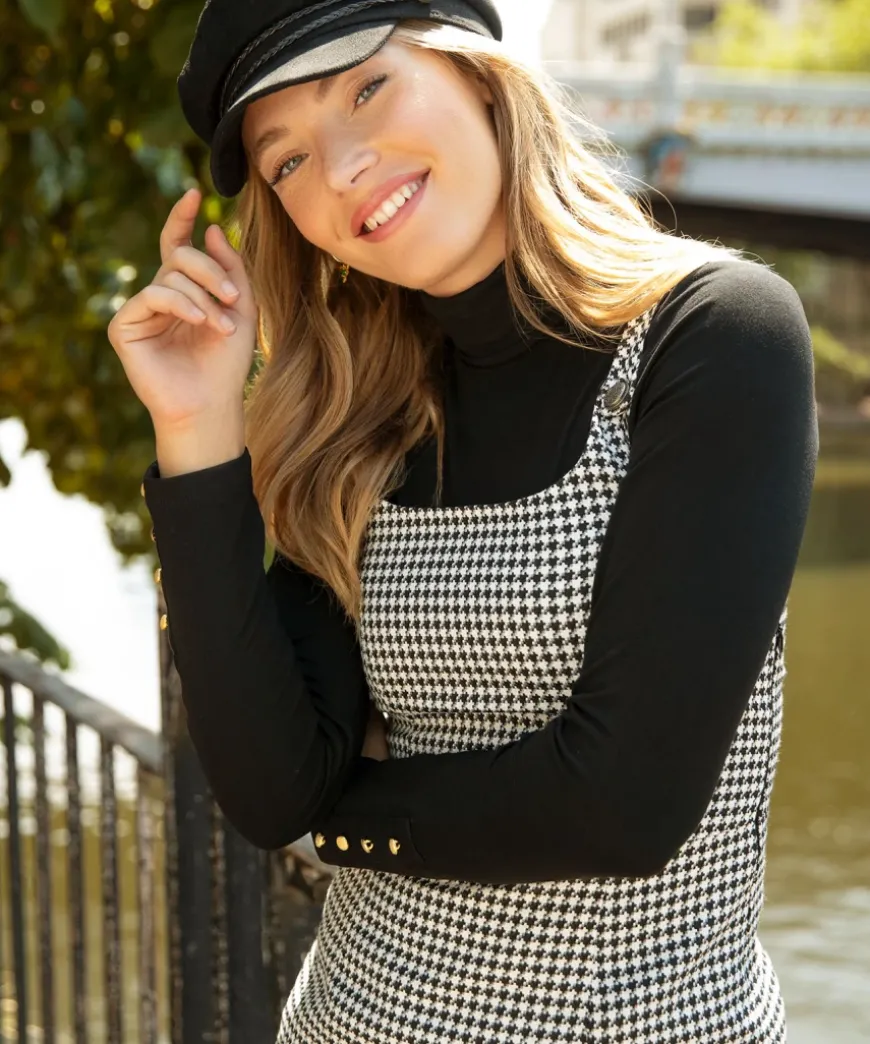 Daring Dogtooth Dress