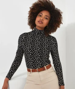 Ditsy Floral Roll Neck