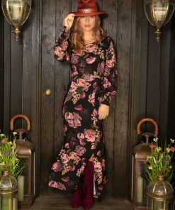 Dramatic Florals Jersey Dress