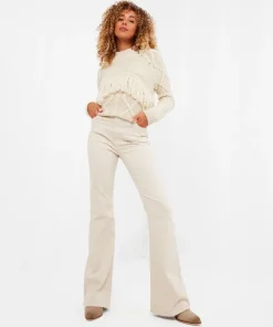 Ecru Bootcut Jeans