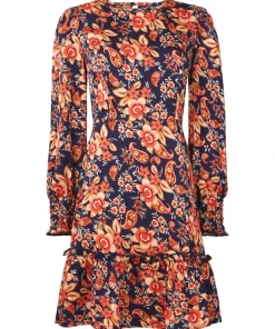 Elle Printed Satin Dress