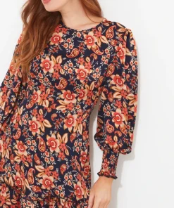Elle Printed Satin Dress