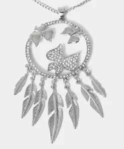 Evening Charms Feather Necklace