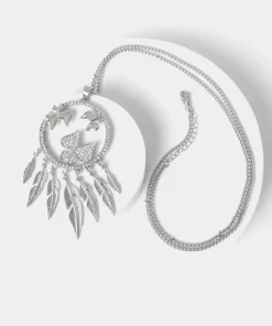 Evening Charms Feather Necklace