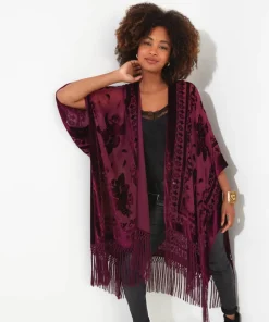 Evening Song Devore Kimono
