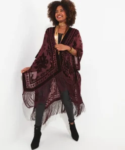 Evening Song Devore Kimono