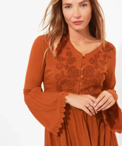 Ever So Pretty Embroidered Tunic Top