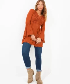 Ever So Pretty Embroidered Tunic Top