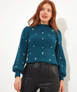 Exquisite Embellished Jumper