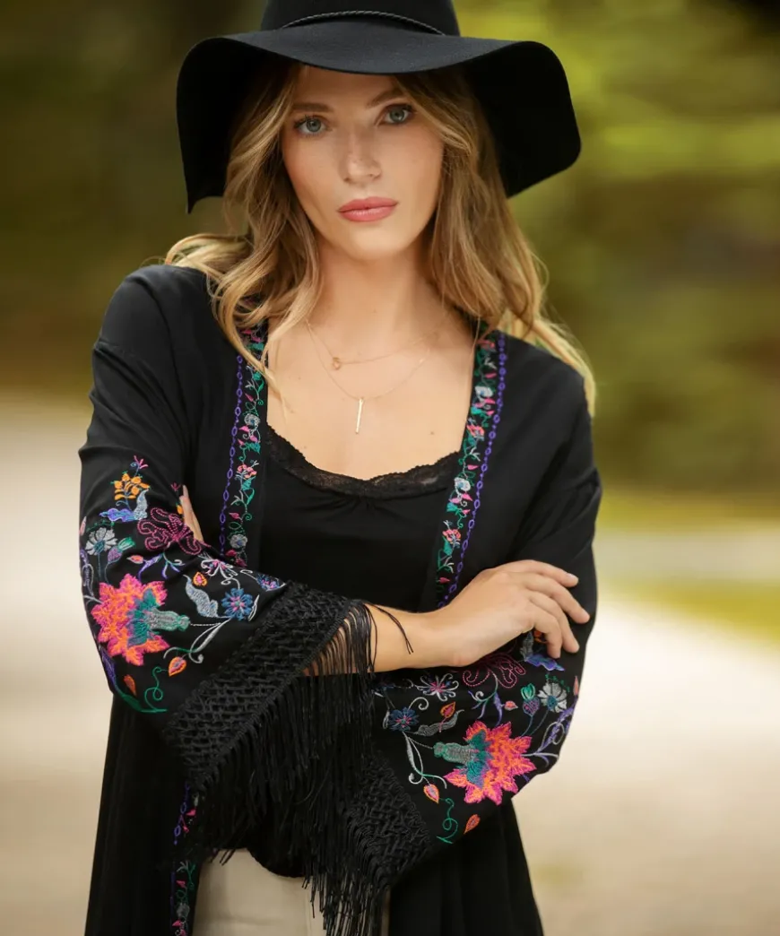 Exquisite Embroidered Kimono