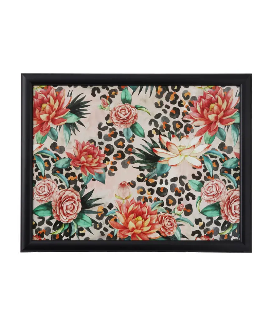 Fabulous Zebra Floral Lap Tray