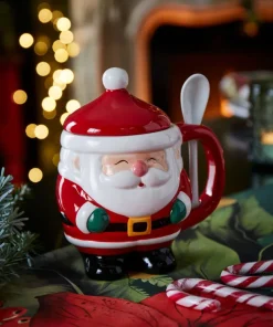 Festive Santa Spoon Mug