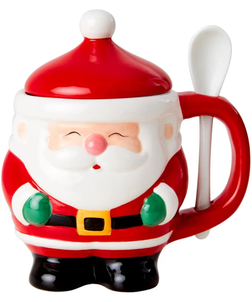 Festive Santa Spoon Mug