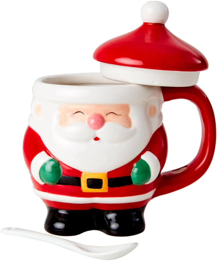 Festive Santa Spoon Mug