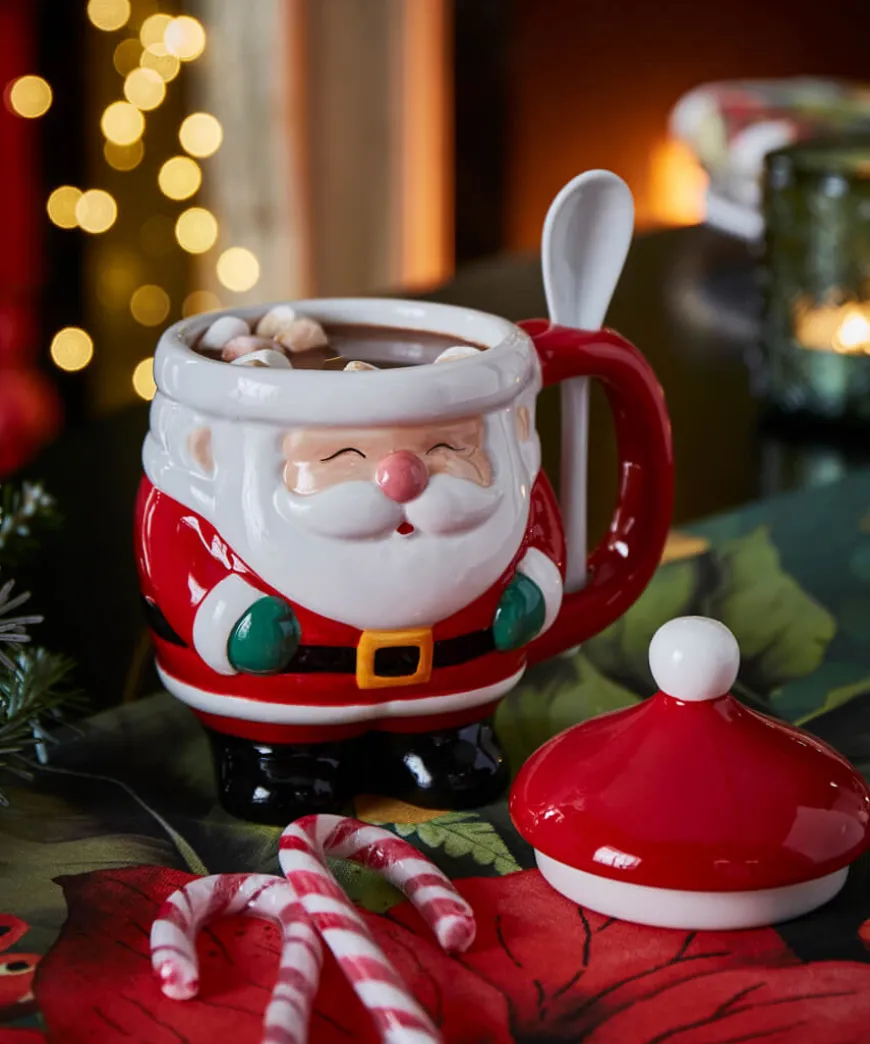 Festive Santa Spoon Mug