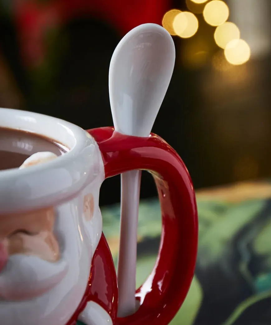 Festive Santa Spoon Mug