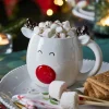 Festive White Reindeer Mug