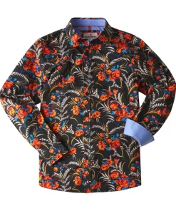 Fiery Fun Floral Shirt