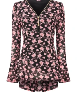 Floral Zip Top