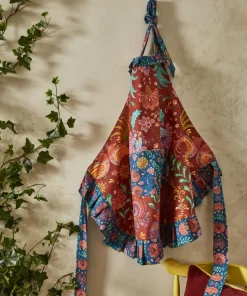 Folk Floral Frill Trim Apron