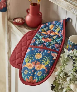 Folk Floral Oven Glove