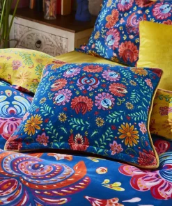 Folk Fox Crewel Work Cushion