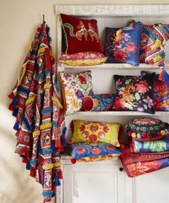 Folk Fox Crewel Work Cushion
