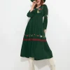 Folky Floral Embroidered Dress