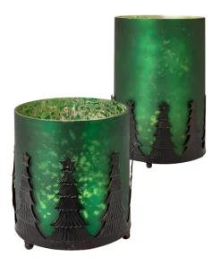 Forest Green Candle Holder