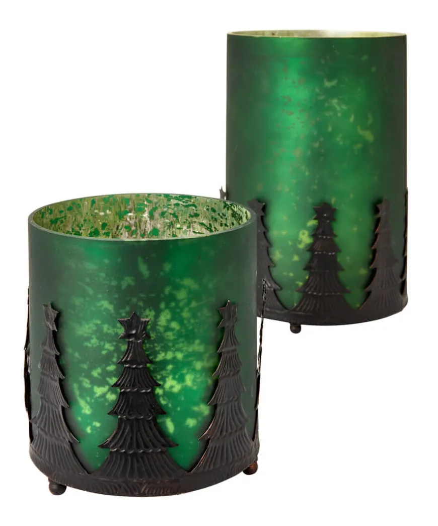Forest Green Candle Holder