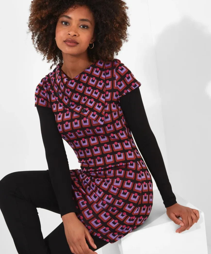 Funky Jacquard Layered Top