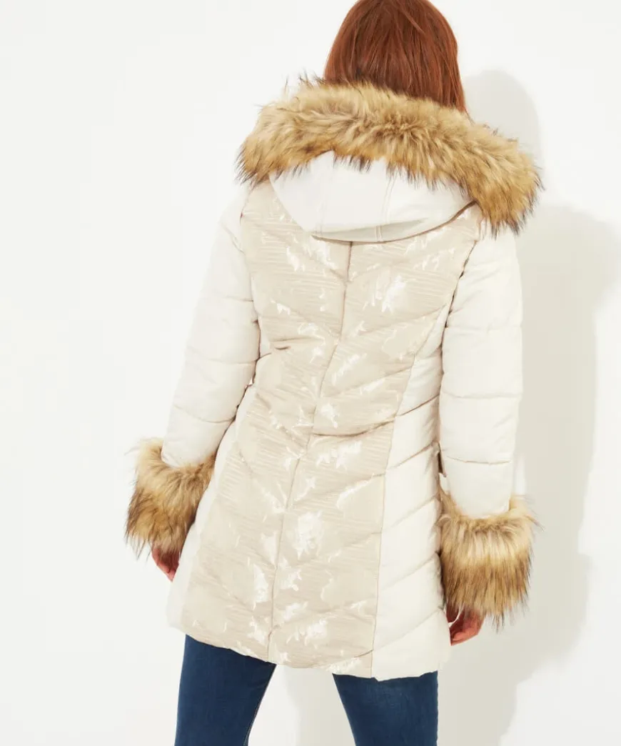 Fur Trim Puffa Coat