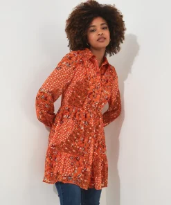 Golden Sunset Tunic Dress